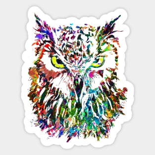 Colorful Owl - Owlet Beautiful Eyes Sticker